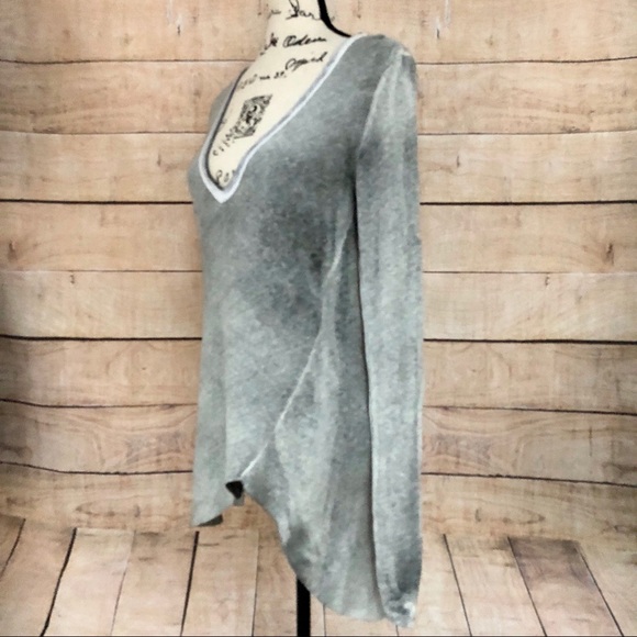 Free People We The Free Long Beach Grey Top Size S - Picture 4 of 10